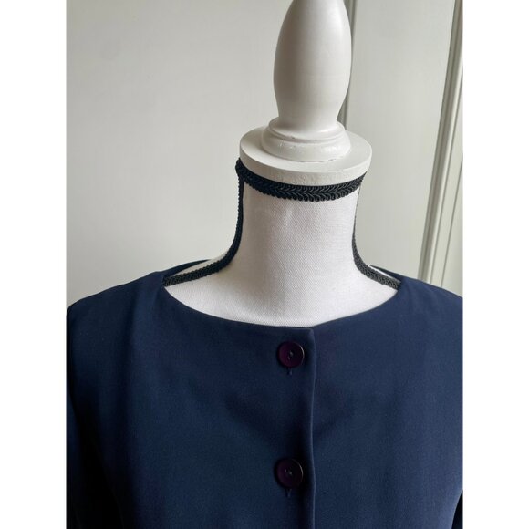 David Warren Petites Navy Skirt Suit - Size 2P - Picture 5 of 7